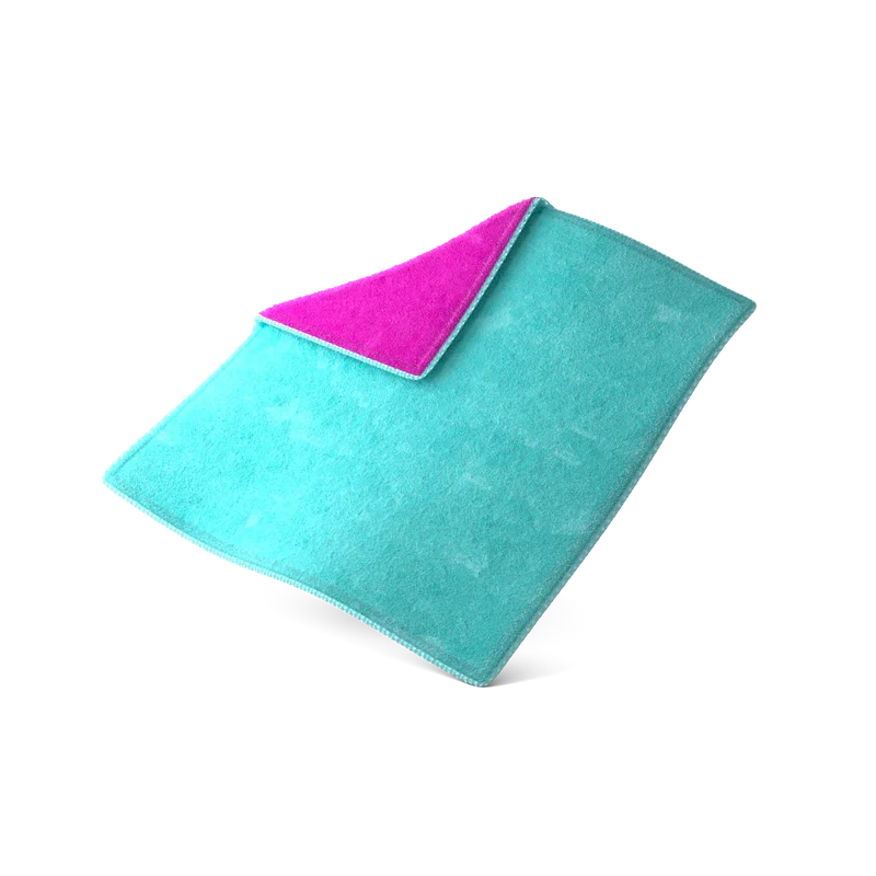 Microfasertuch türkis/pink 30x30 cm