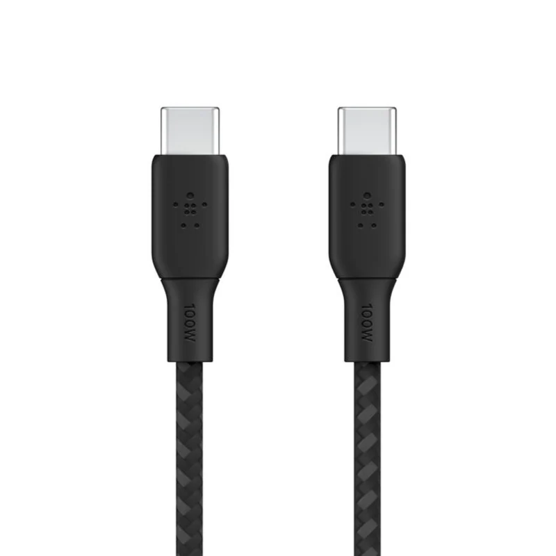Belkin BoostCharge 100W USB-C to USB-C Braided Cable - Black