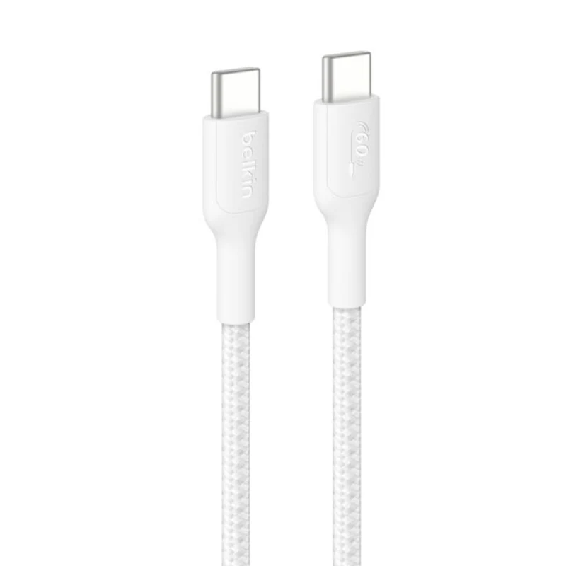 Belkin BoostCharge Pro 60W USB-C to USB-C Braided Cable - White