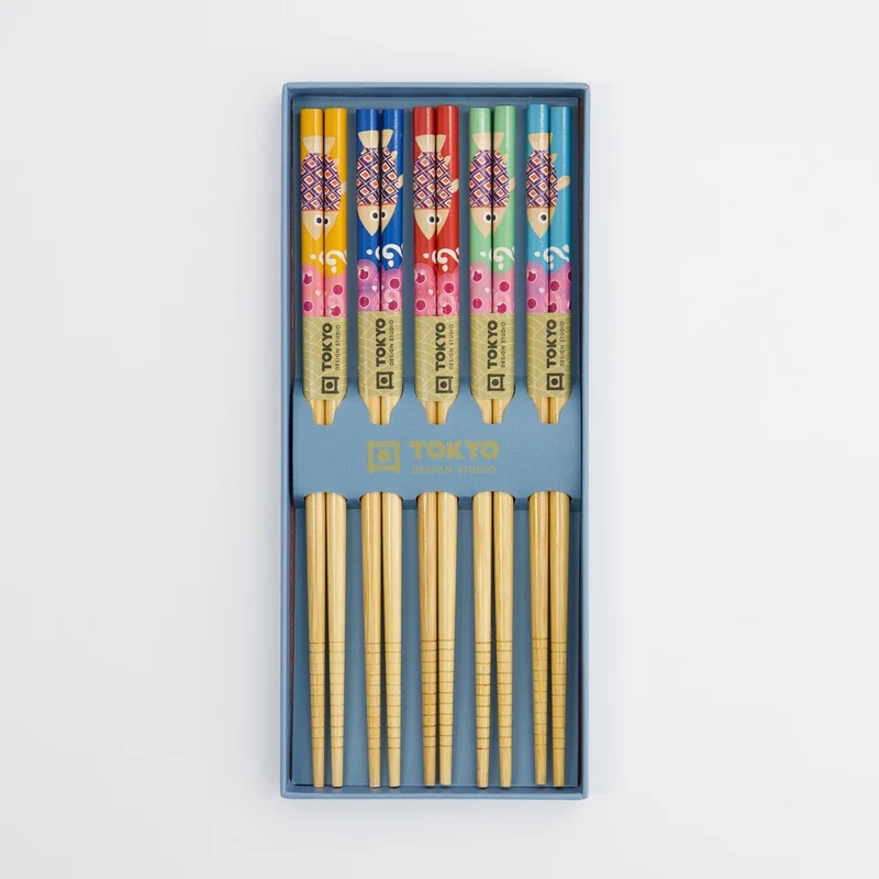 Essstäbchen Geschenkset 5 Paar, Koinobori