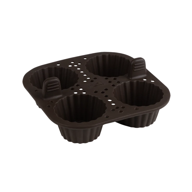 Flexiform Airfryer Muffin 16,7x16,7cm braun für 4 Muffins