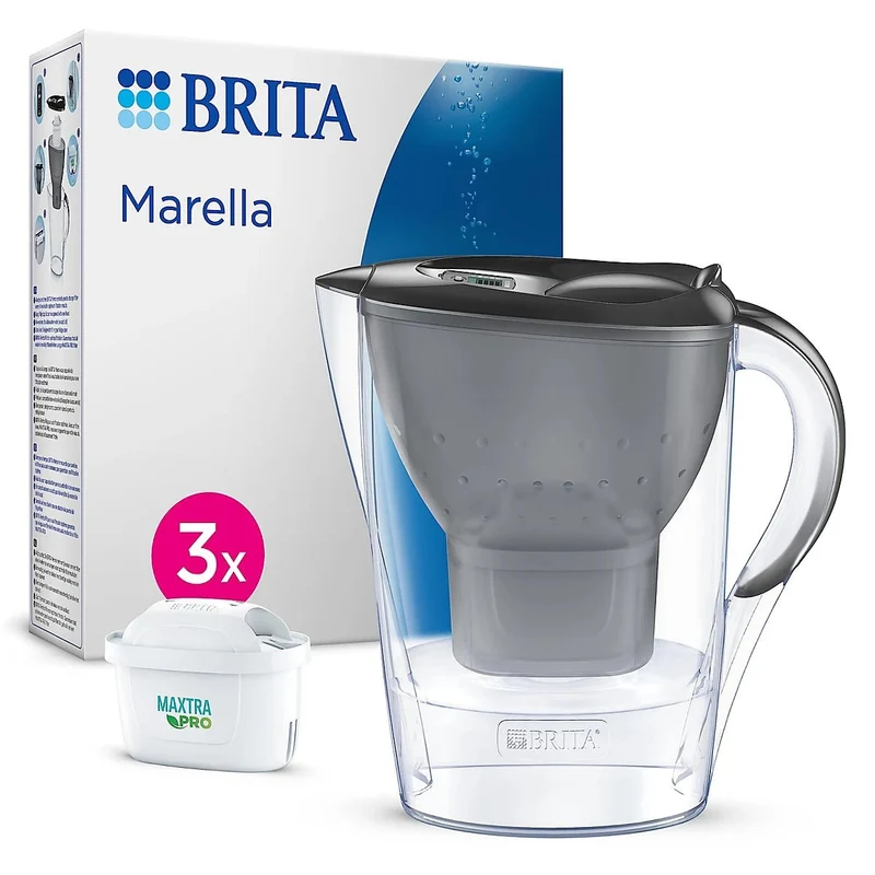Brita Marella MAXTRA PRO 2.4L Graphite Water Filter Jug with 3 Cartridges