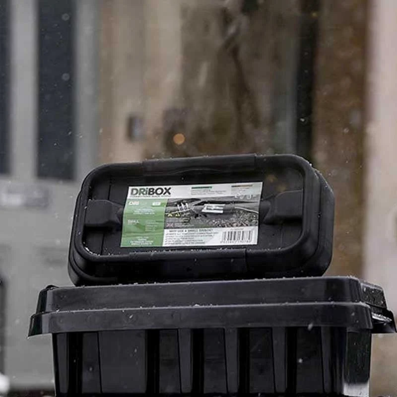 DRiBOX Large Weatherproof Outdoor Electrical Connection Box – Black