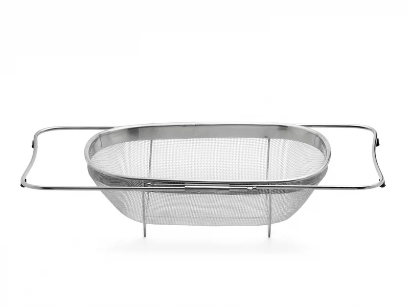 Spülbecken-Sieb oval Edelstahl ausziehbar