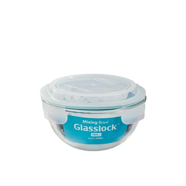 Glasschüssel mit Deckel Bowl rund 1 Liter