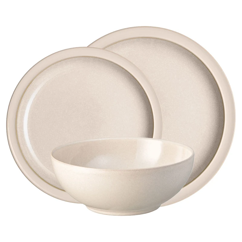Denby Elements Savannah Cream 12 Piece Tableware Set