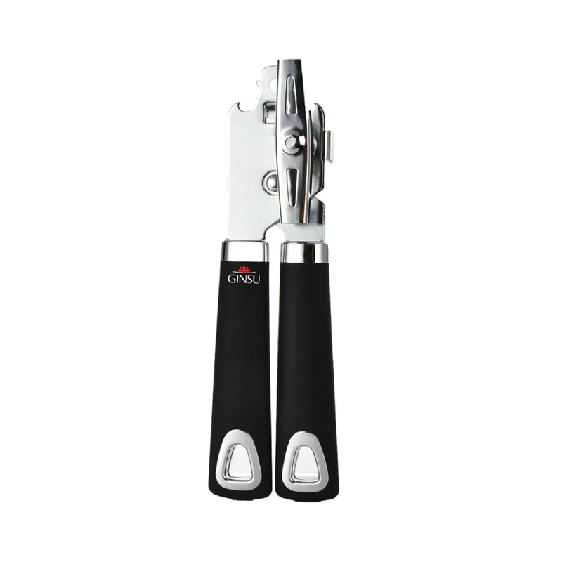 Ginsu 8" Ergonomic Can Opener - Black/Silver