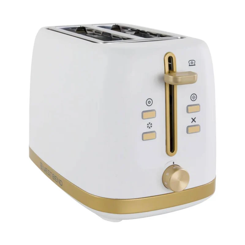 West Bend TTWB2SWG13 Timeless 2-Slice Toaster - White/Gold