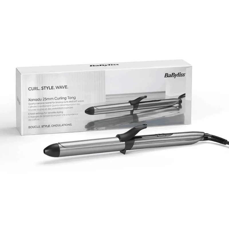 BaByliss Xanadu 25mm Curling Tong with Clamp, C261U
