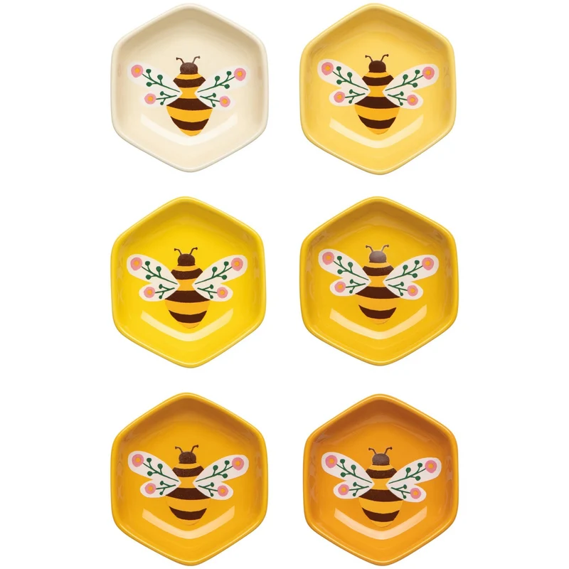 Now Designs Pinch Bowl Set Of 6 Bee Garden