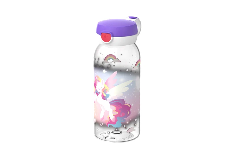 Campus Trinkflasche mit Klappdeckel 600 ml - Unicorn Glow