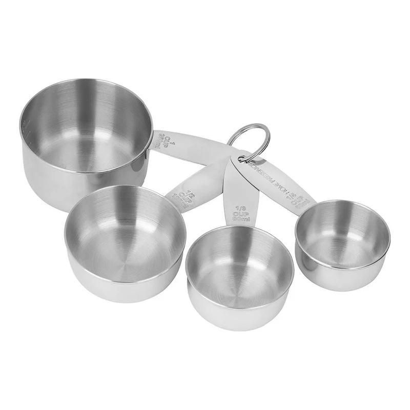 Trudeau Stainless Steel Measuring Cup Set Of 4 - Brushed Silver