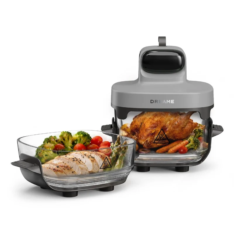 Dreame Tasti PT60 5-in-1 Portable Glass Air Fryer - Grey