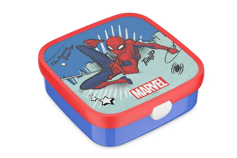 Brotdose Spiderman groß mit Bento-Einsatz und Gabel Campus