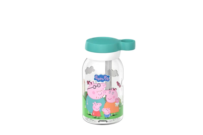 Campus Trinkflasche mit Trinkhalm 450 ml - Peppa Pig