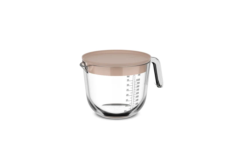 Messbecher Glas 1l mit Deckel Chef it