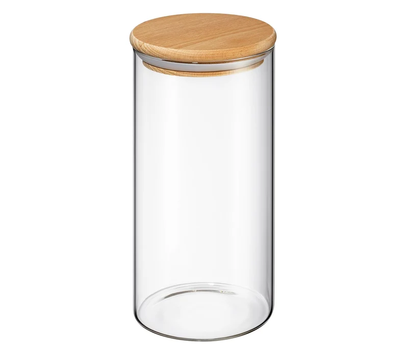 Vorratsglas mit Holzdeckel 1,3l