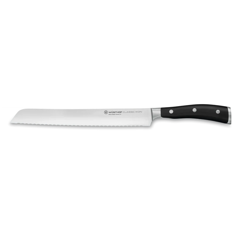 Brotmesser mit Präzisions-Doppelwelle 23cm Classic Ikon schwarz