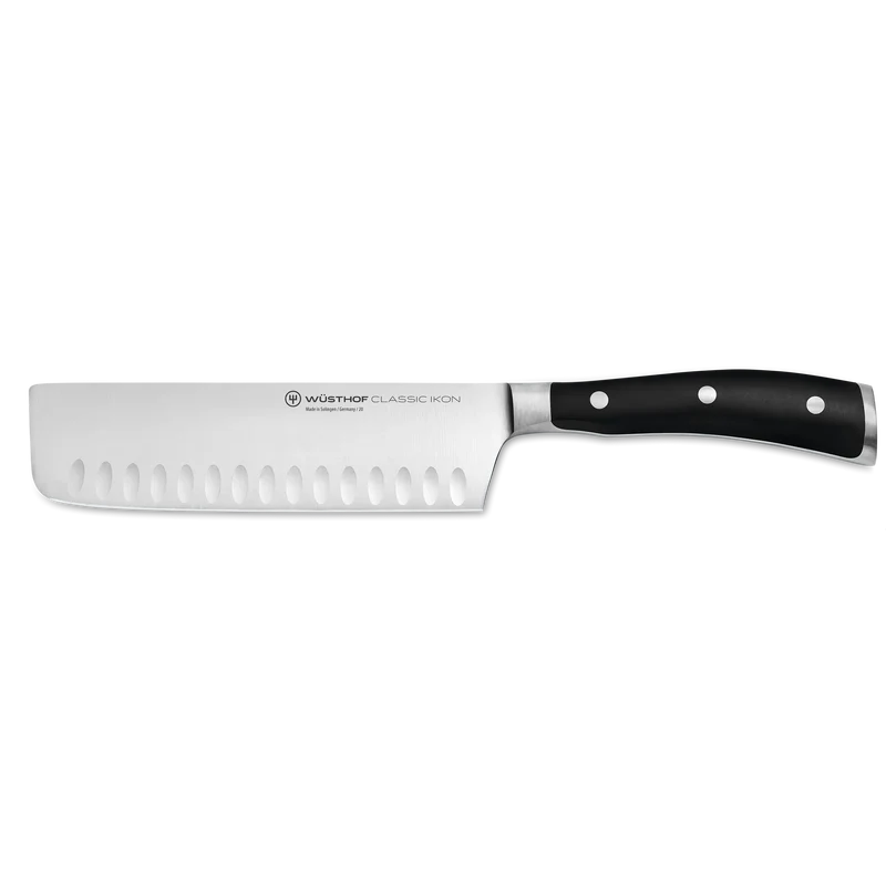 Nakirimesser mit Kullenschliff 17cm Classic Ikon schwarz