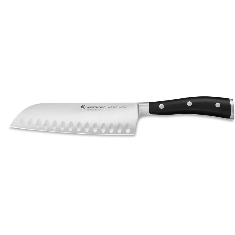 Santokumesser mit Kullenschliff 17cm Classic Ikon schwarz