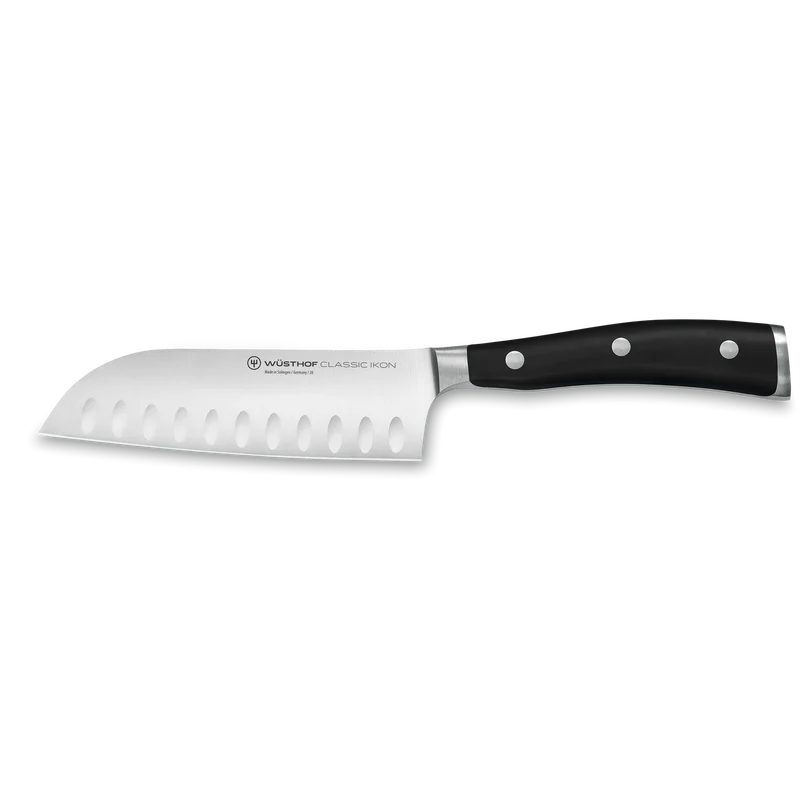 Santokumesser mit Kullenschliff 14cm Classic Ikon schwarz
