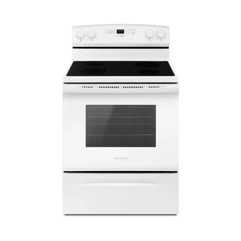 Amana AER6303MFW 4.8 cu. ft. Electric Range with Extra-Large Oven Window - White