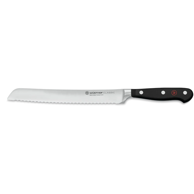 Brotmesser mit Feinschnittwelle 20cm Classic schwarz
