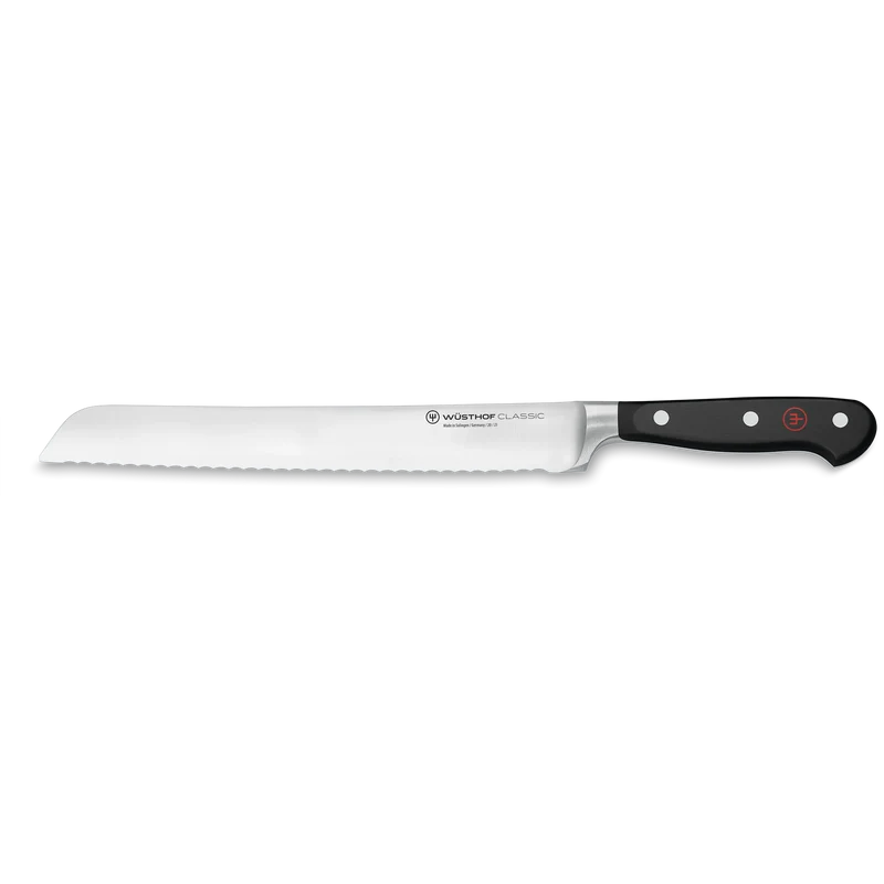 Brotmesser mit Feinschnittwelle 23cm Classic schwarz