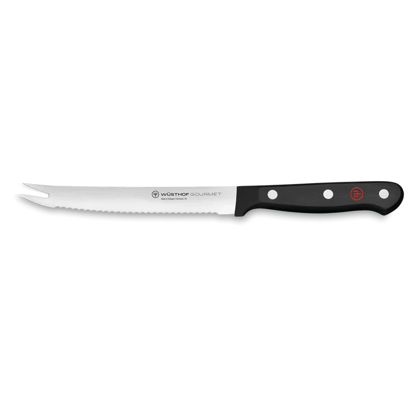 Tomatenmesser Wellenschliff 14cm Gourmet schwarz