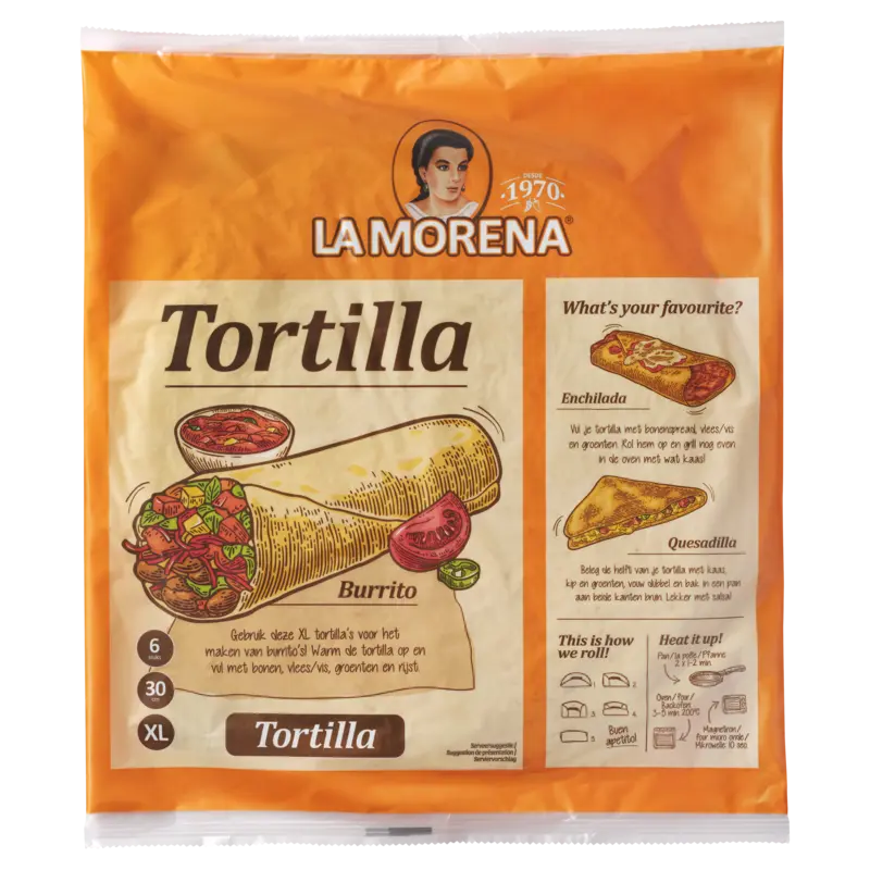 La Morena Tortilla naturel XL