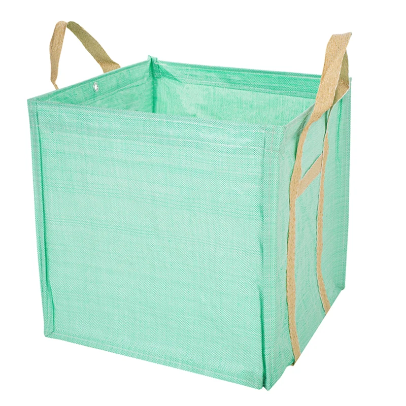 Greenmill GR0605 Gartentasche mit Griffen - Faltbarer Gartenbehälter, 195L Kapazität, Polyethylen, 58 x 58 x 58 cm