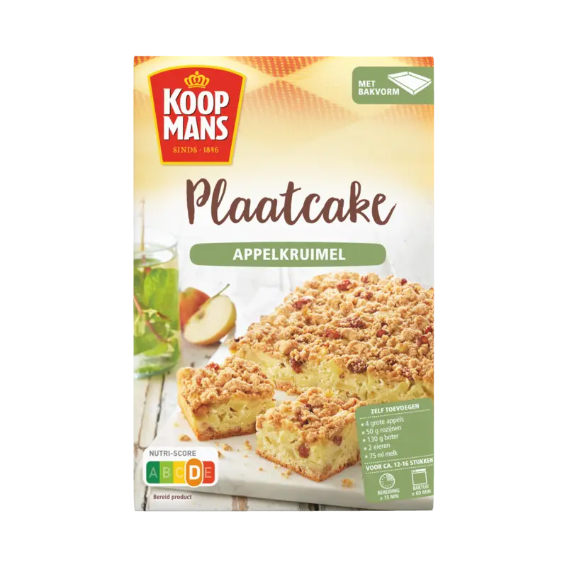 Koopmans Plaatcake appelkruimel