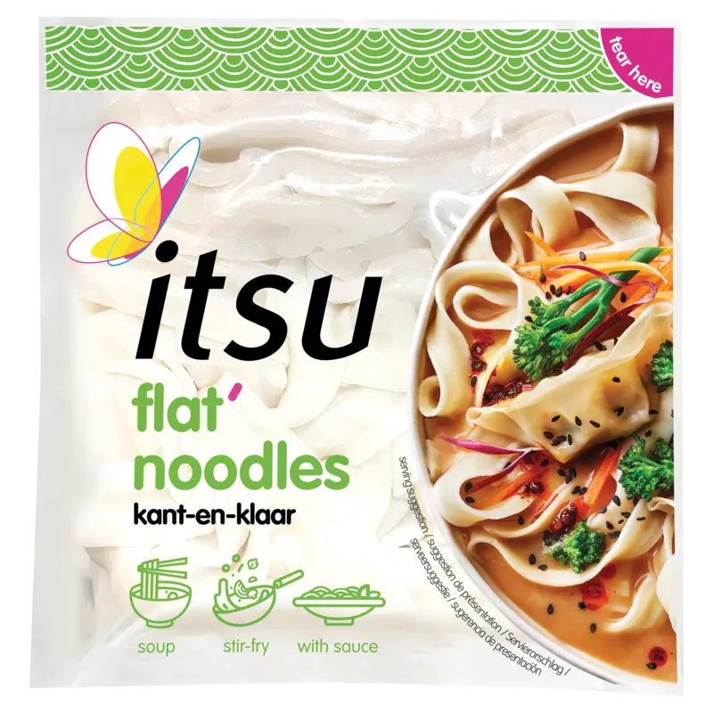 Itsu Flat noodles heat & eat