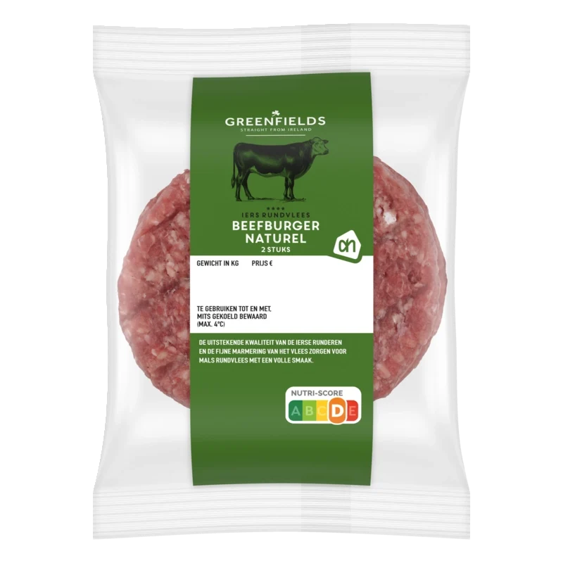 Greenfields Beefburger naturel 2 stuks