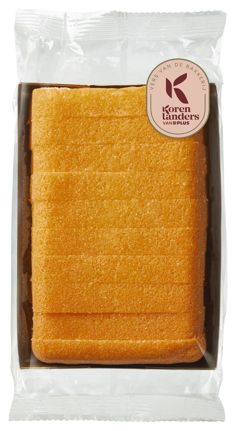 Korenlanders Roombotercake gesneden