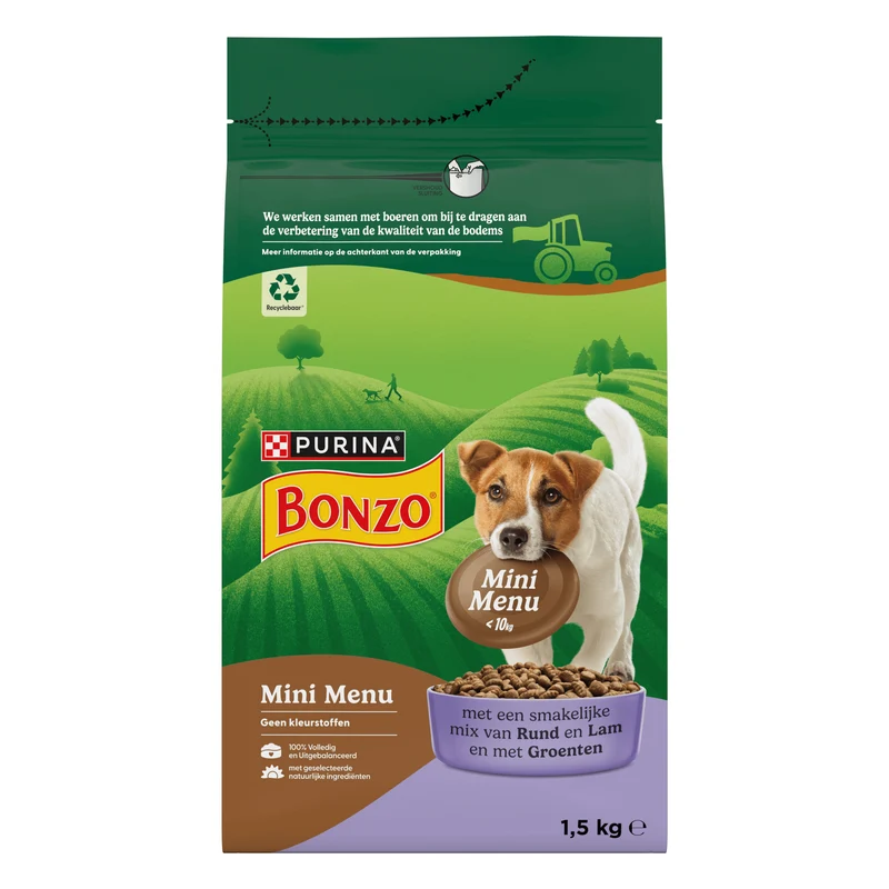 Bonzo Mini Menu hondenvoer met rund & lam