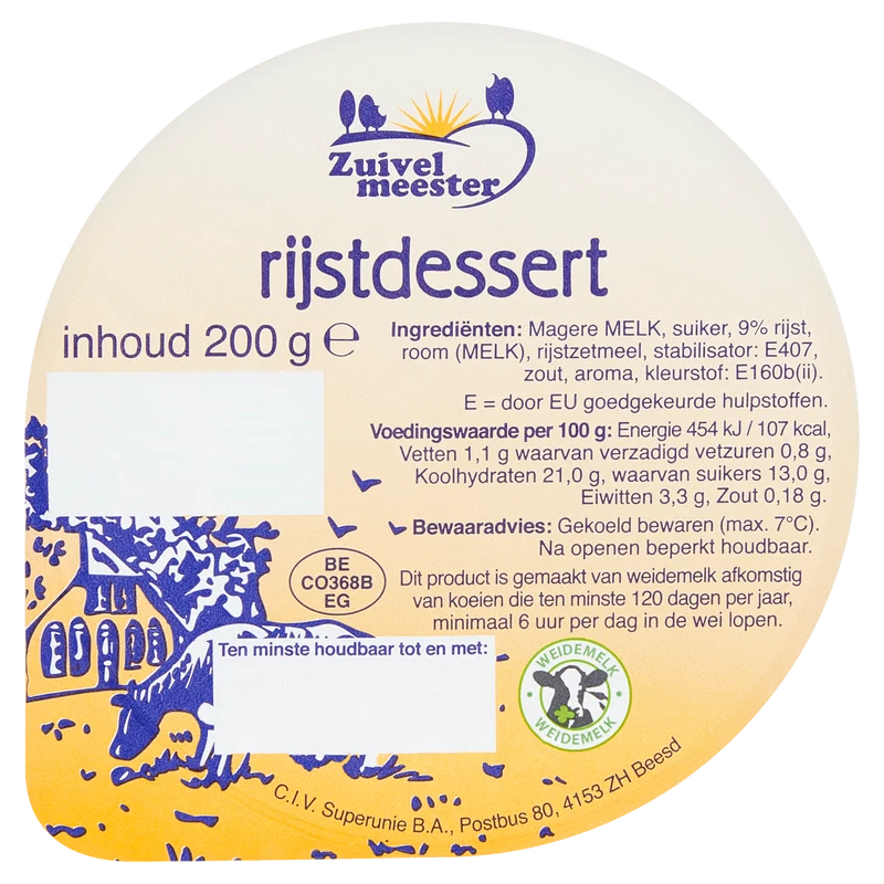Zuivelmeester Rijstdessert
