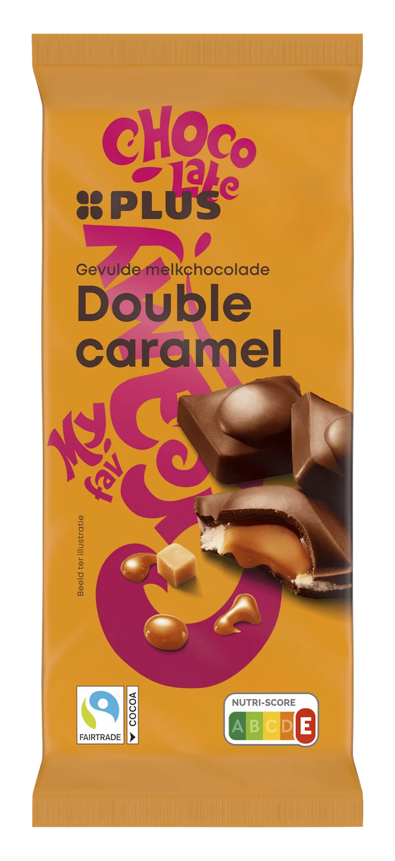 Gevulde chocoladereep double karamel