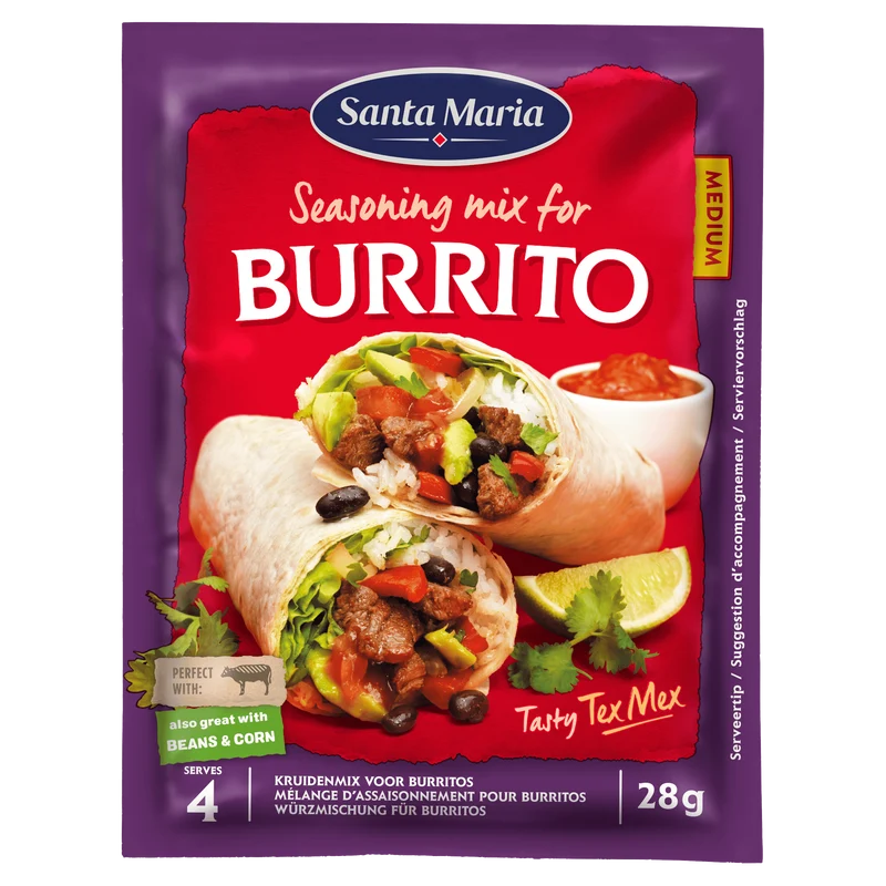 Santa Maria Burrito kruidenmix zakje 30 gram