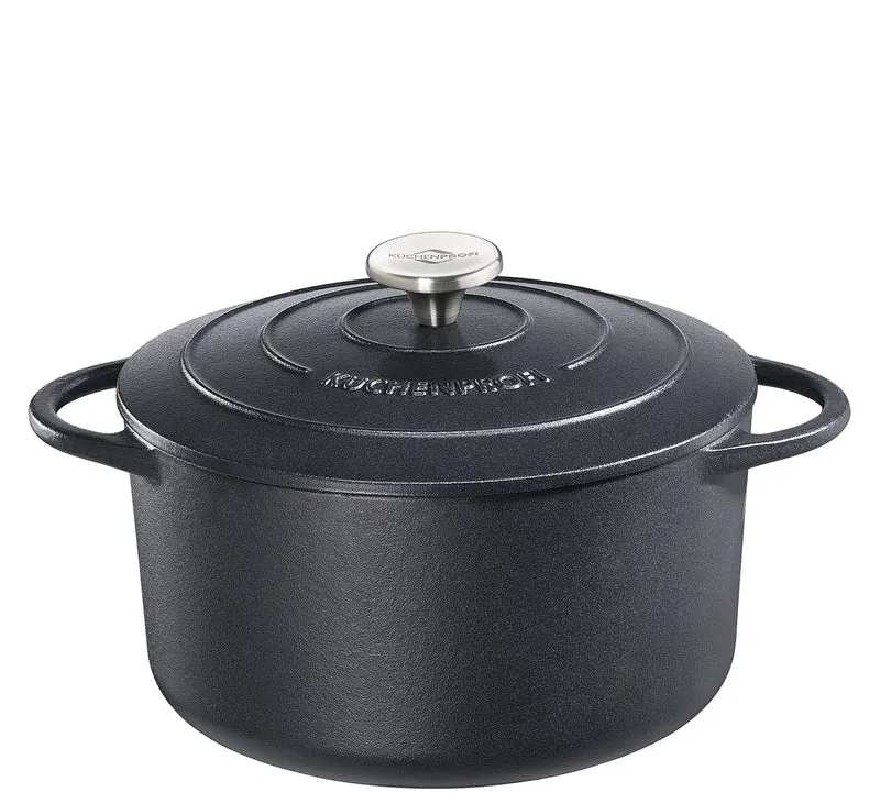 Bratentopf Provence rund 22 schwarz