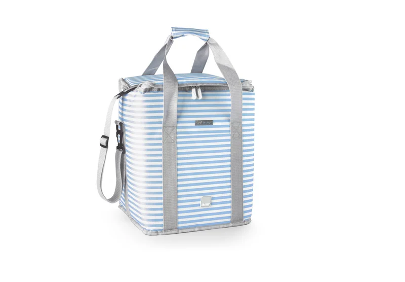 Kühltasche Niza Blau/Weiss Gestreift 30 L.