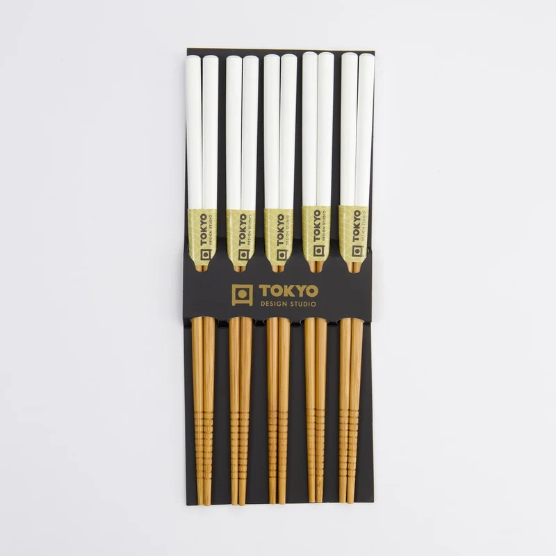Essstäbchen Chopsticks Bambus white 5 Paar