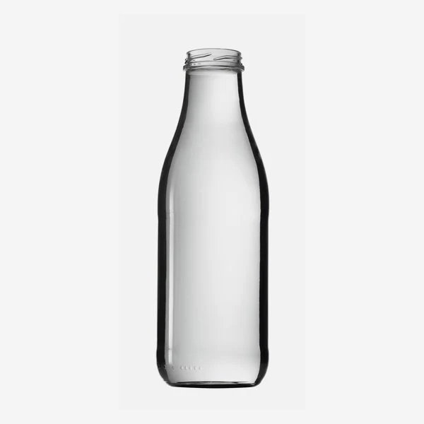 Glasflasche Juice 1000ml Deckel To48 silber