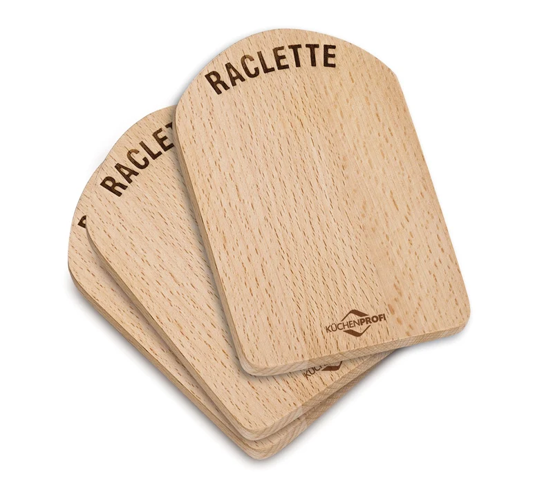 Raclette-Brettchen 4er Set Zubehör