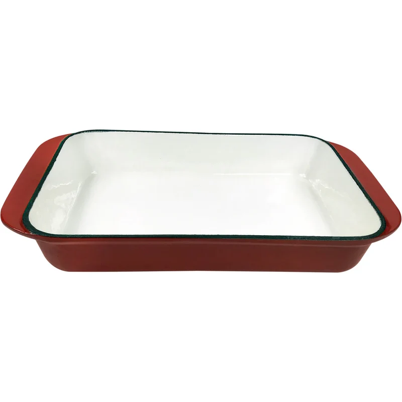 Auflaufform Gusseisen emailliert 36 cm lang 22 cm breit 6 cm hoch