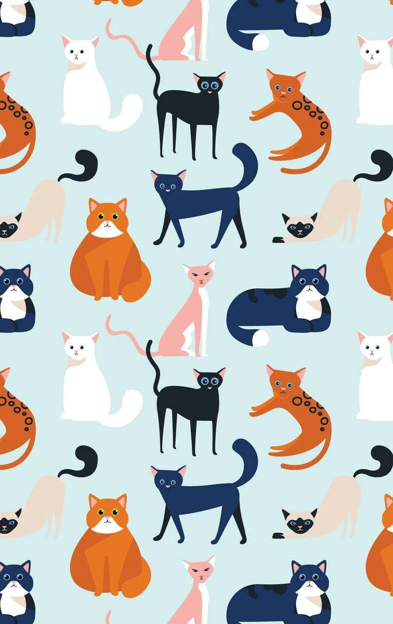 Geschirrtuch - Bunte Katzen 74x47cm