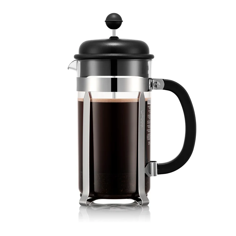 Kaffeebereiter Caffeettiera mit Kunststoffdeckel, 8 Tassen, 1.0 l, Edelstahl