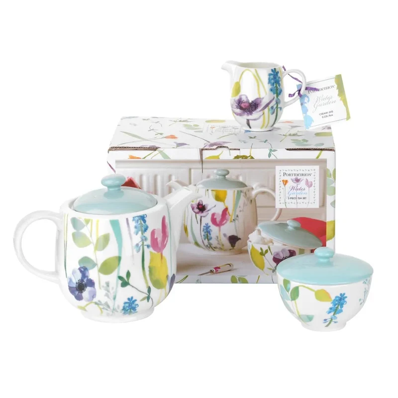 Portmeirion Home Water Garden 3 Piece Tea Set