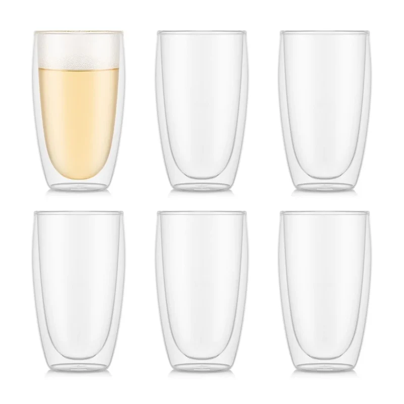 Glas Pavina doppelwandig, 0.45 l, Transparent 6 Stück