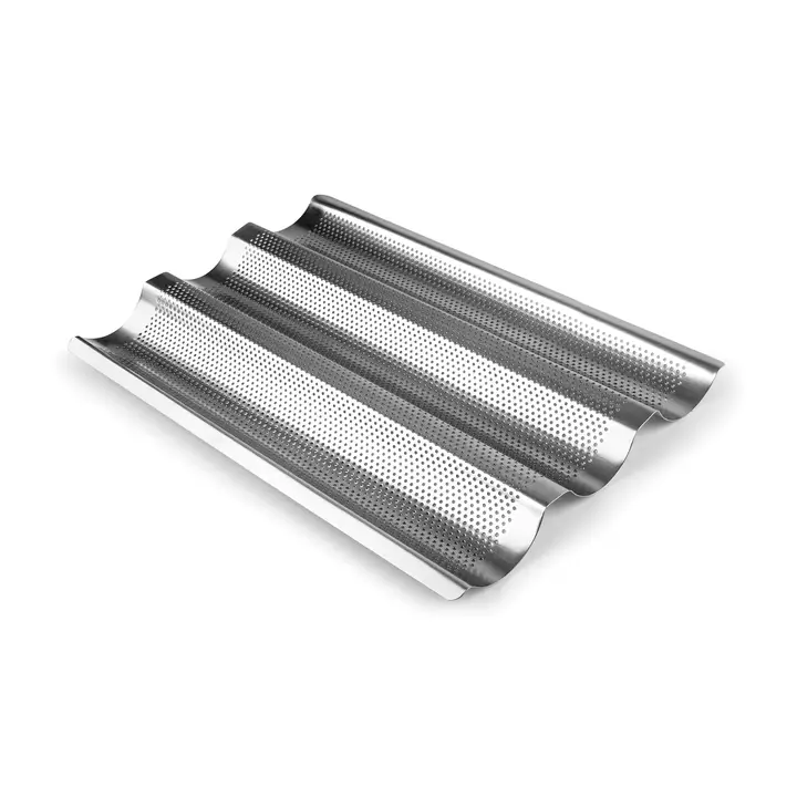 Baguettebackform für 3 Baguettes Edelstahl